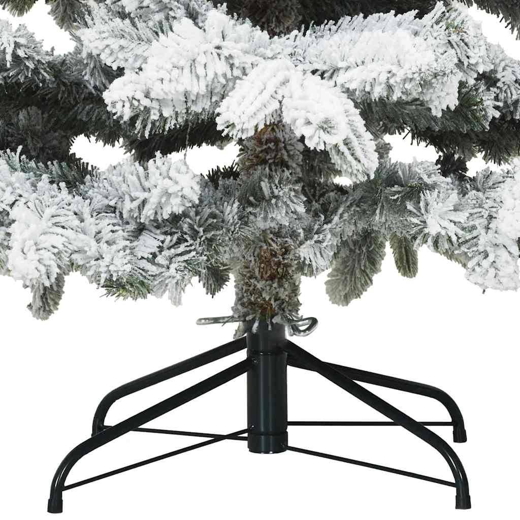 ComfortXL - Sapin de Noël Artificiel Enneigé PVC PE pour Fêtes Intérieur Blanc 210 cm – ComfortXL Outdoor Living - Image 6