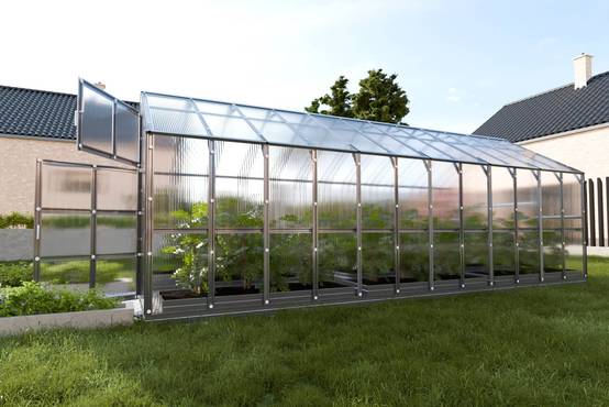 Serre KLASIKA HOUSE 2,35 x 6,12 m (14,38 m²), 6 mm avec revêtement en polycarbonate - Image 2