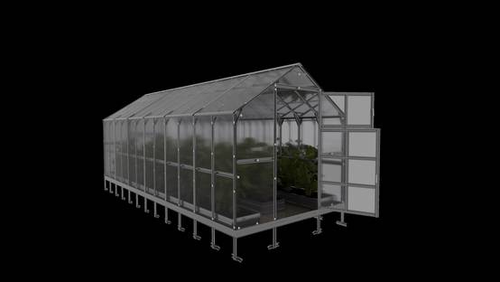 Serre KLASIKA HOUSE 2,35 x 6,12 m (14,38 m²), 6 mm avec revêtement en polycarbonate - Image 3