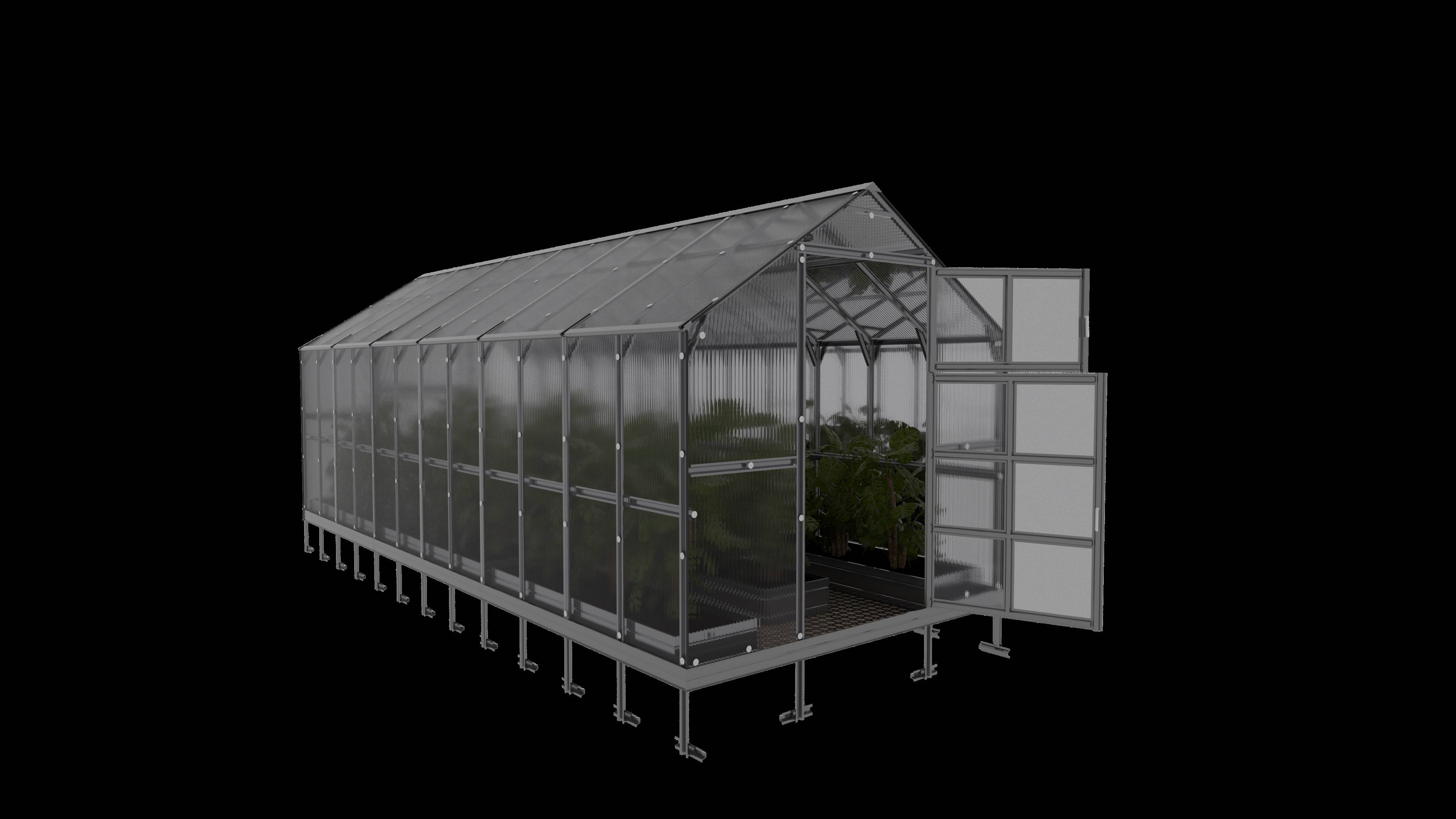 Serre KLASIKA HOUSE 2,35 x 6,12 m (14,38 m²), 6 mm avec revêtement en polycarbonate - Image 3