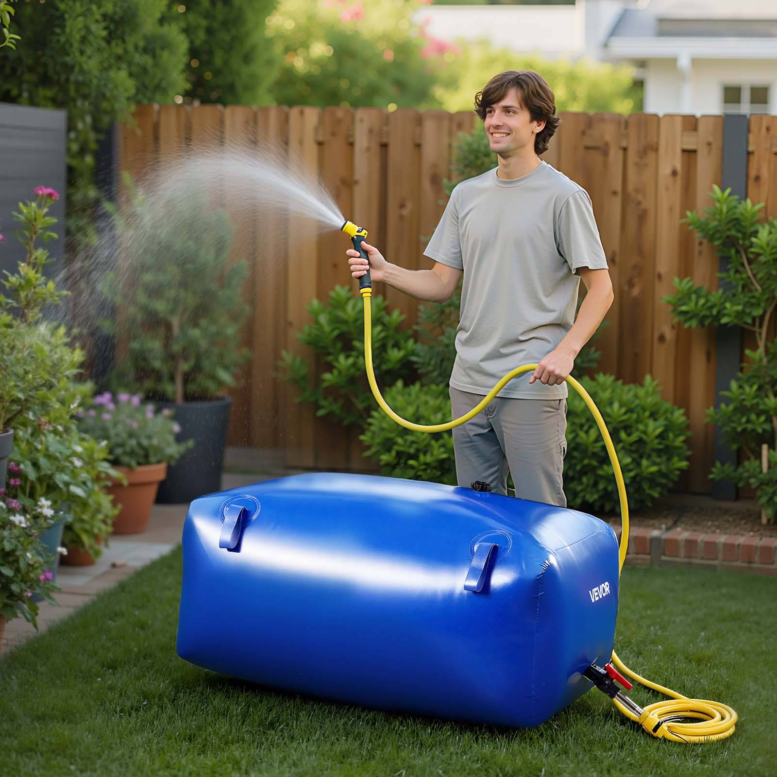 Vevor - VEVOR Réservoir d'Eau Souple Vessie de Stockage Eau Pliable en PVC 240 L Bleu - Image 8