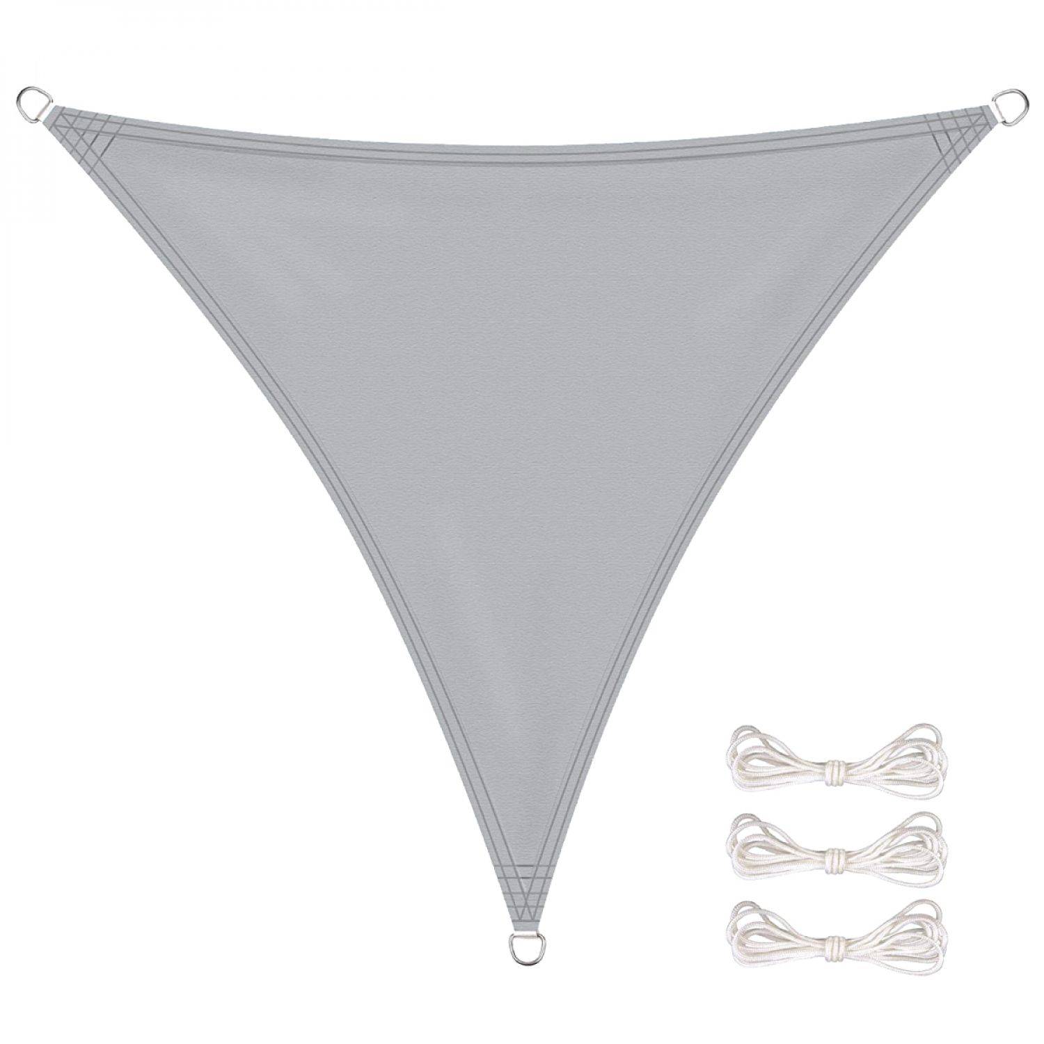 Linxor - Voile d'ombrage triangulaire imperméable et anti-UV - 3 x 3 x 3 m - Gris - Linxor - Image 1