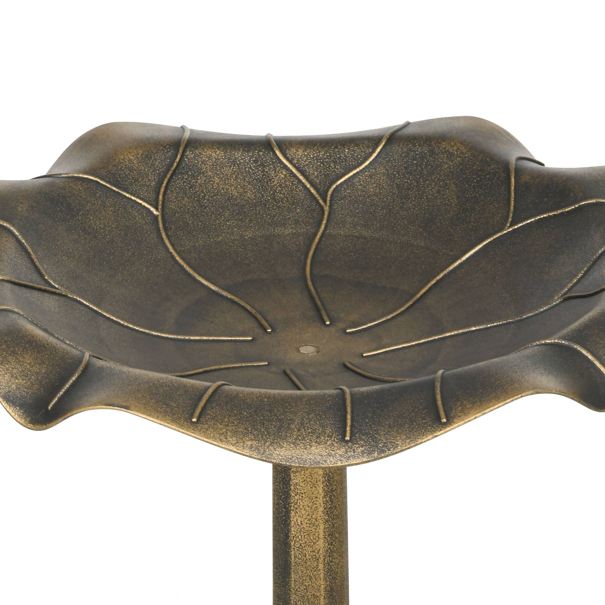 ComfortXL - Bain d’oiseaux de jardin en plastique 71 cm bronze vieilli stable et décoratif - ComfortXL Outdoor Living - Image 10