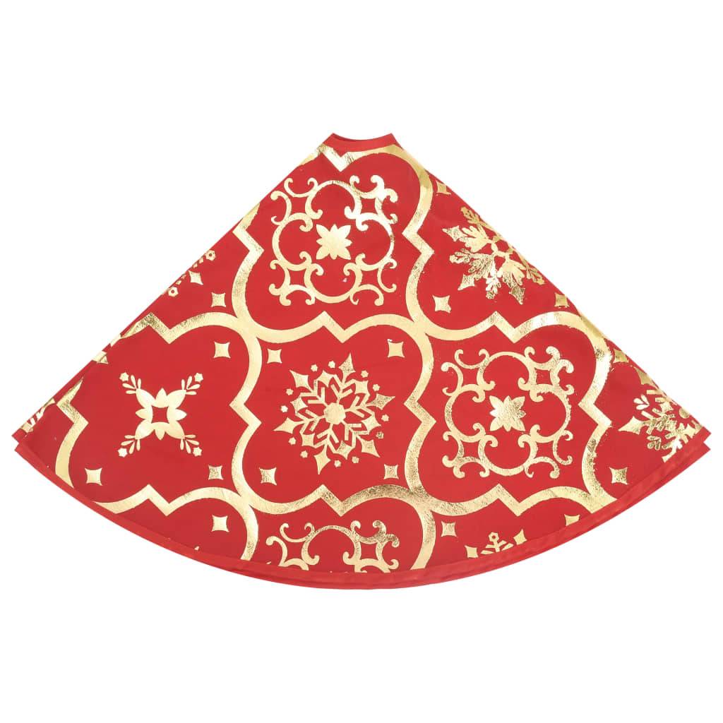 Vidaxl - Jupe de sapin de Noël de luxe avec chaussette Rouge 90 cm Tissu vidaXL 330275 - Image 7