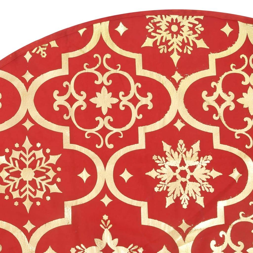 Vidaxl - Jupe de sapin de Noël de luxe avec chaussette Rouge 90 cm Tissu vidaXL 330275 - Image 5
