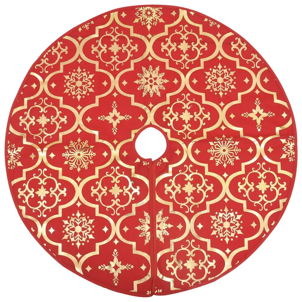 Vidaxl - Jupe de sapin de Noël de luxe avec chaussette Rouge 90 cm Tissu vidaXL 330275 - Image 9