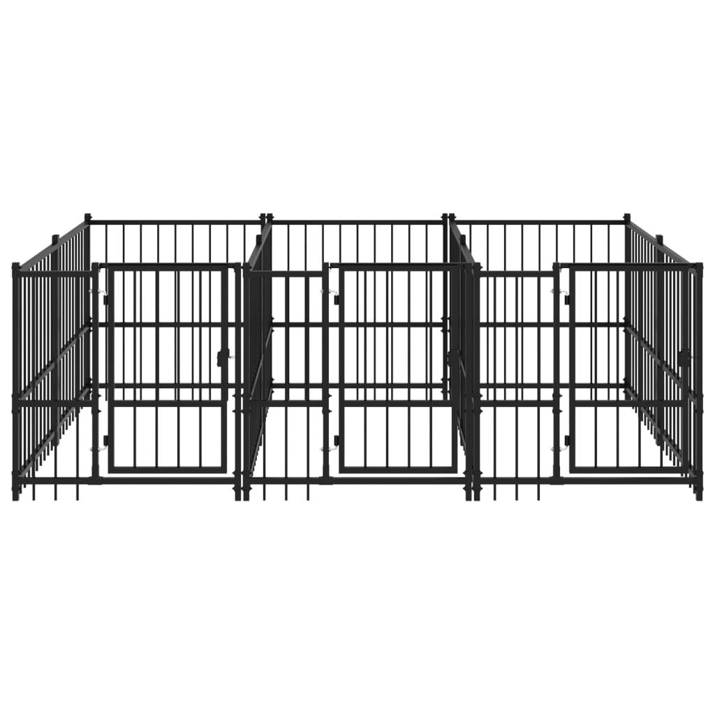 Vidaxl - Chenil d'extérieur pour chiens Acier 5,63 m² vidaXL 3124580 - Image 7