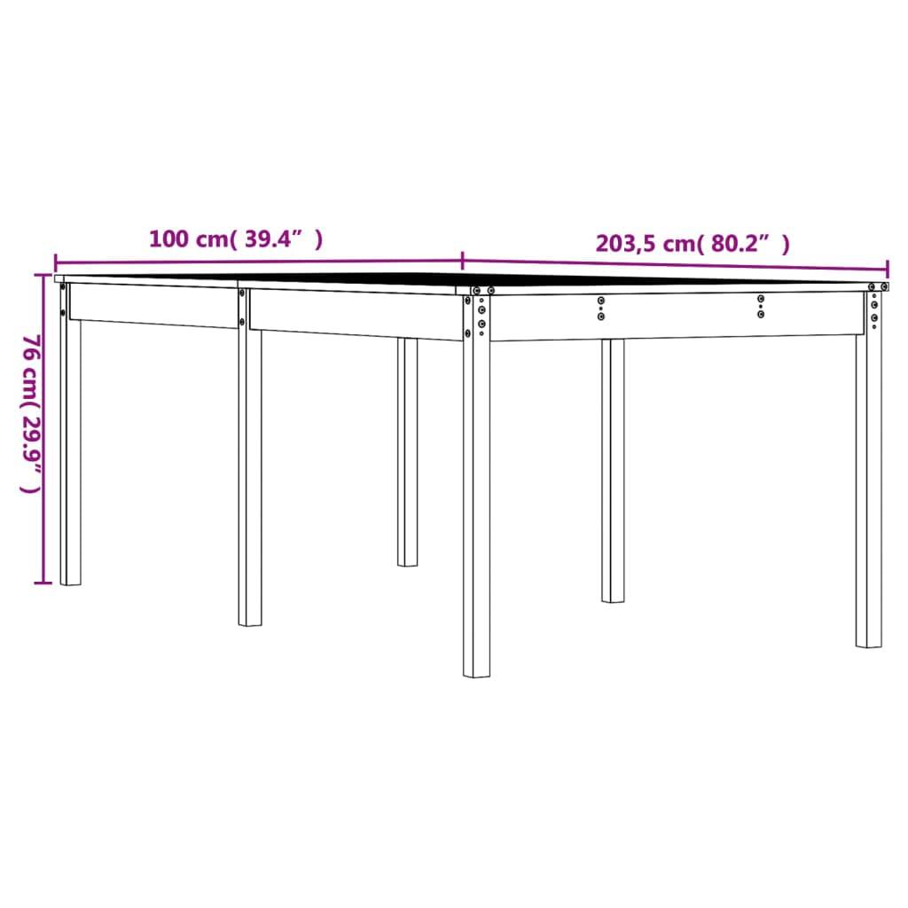 Prolenta Premium - Table bois composite Hayward Naturel 203,5 X 100 X 76 cm - P87209N - Image 8
