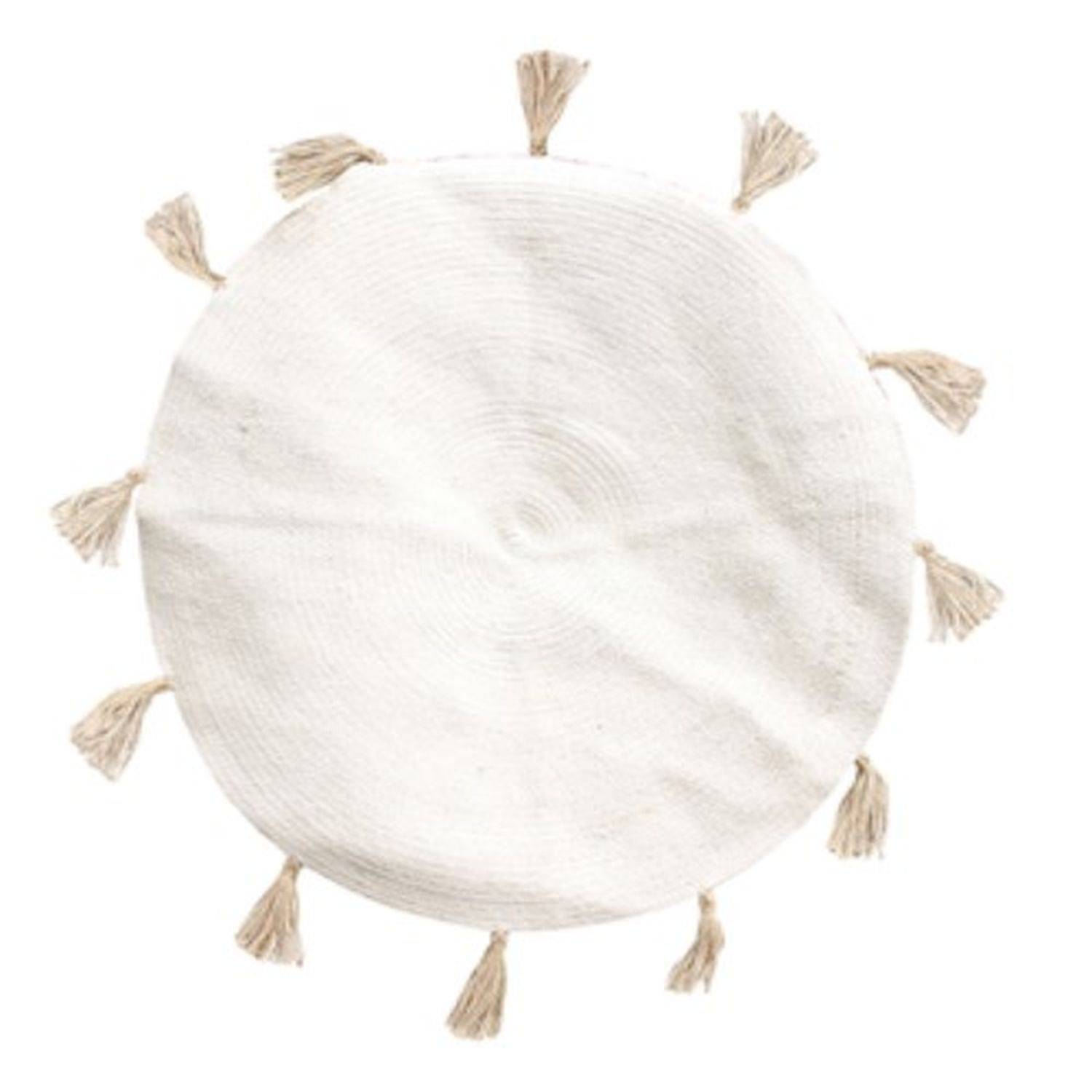 The Home Deco Factory - Tapis rond à pompons Happy - The Home Deco Factory - Image 1