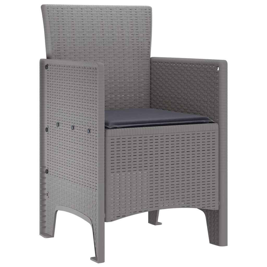 PANGIVO - Chaise de jardins polypropylène gris clair 53 x 49 x 85 cm, Poids :24.7kg - PANGIVO - Image 4