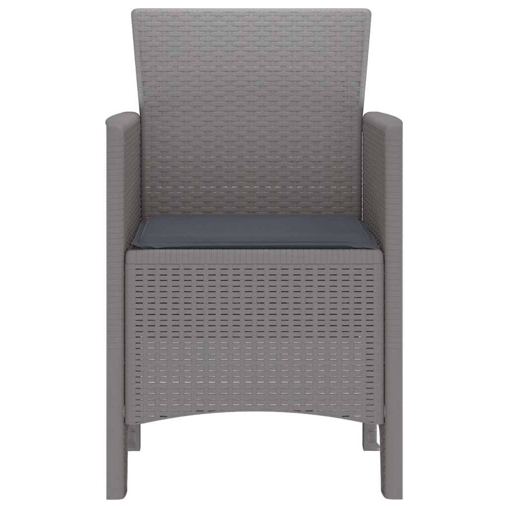 PANGIVO - Chaise de jardins polypropylène gris clair 53 x 49 x 85 cm, Poids :24.7kg - PANGIVO - Image 6