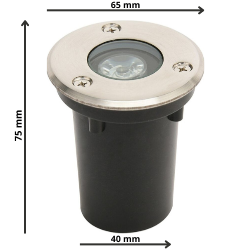 Lot de 5 Spots LED encastrables étanches 1W 100lm 4000K IP67 - Image 2
