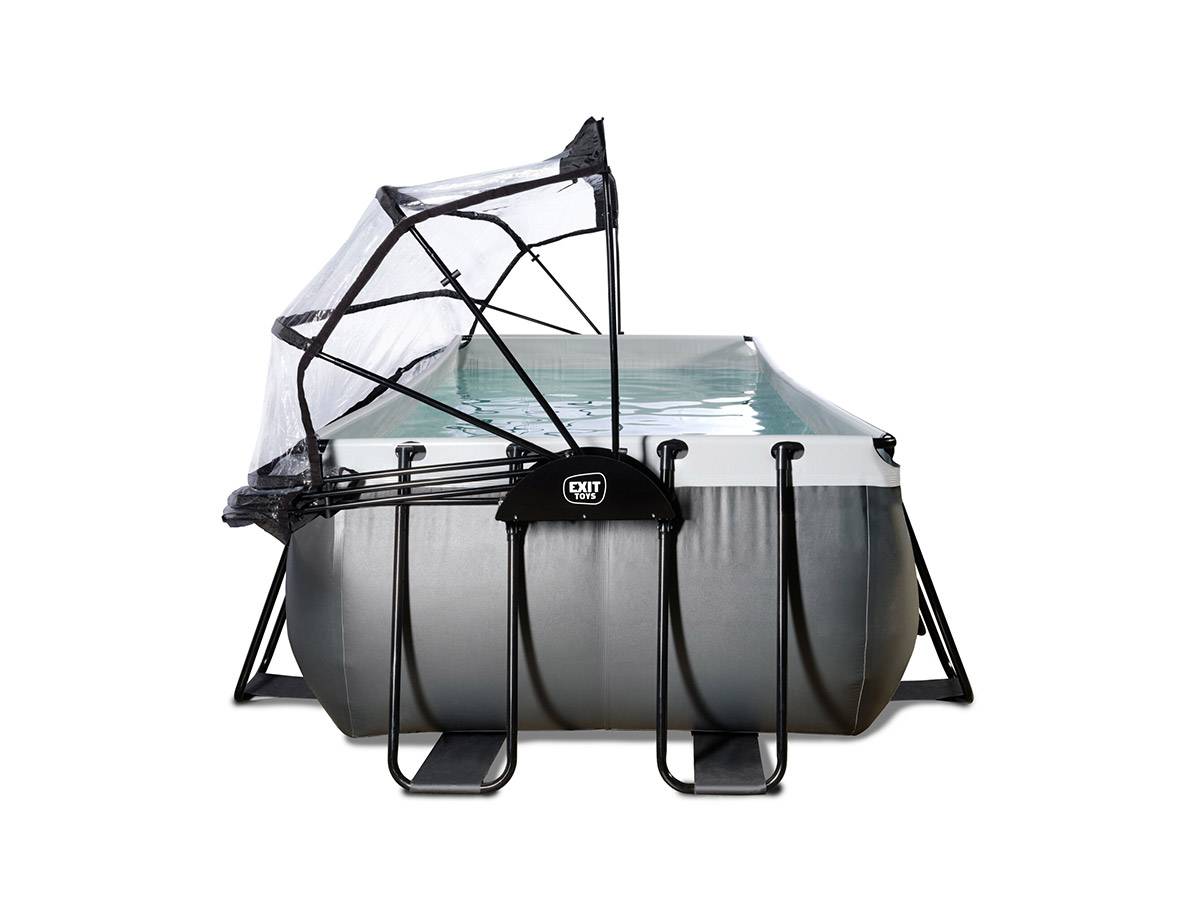 Exit Toys - Piscine tubulaire Black Leather rectangulaire 4,00 x 2,00 x 1,22 m avec dôme - Exit Toys - Image 6