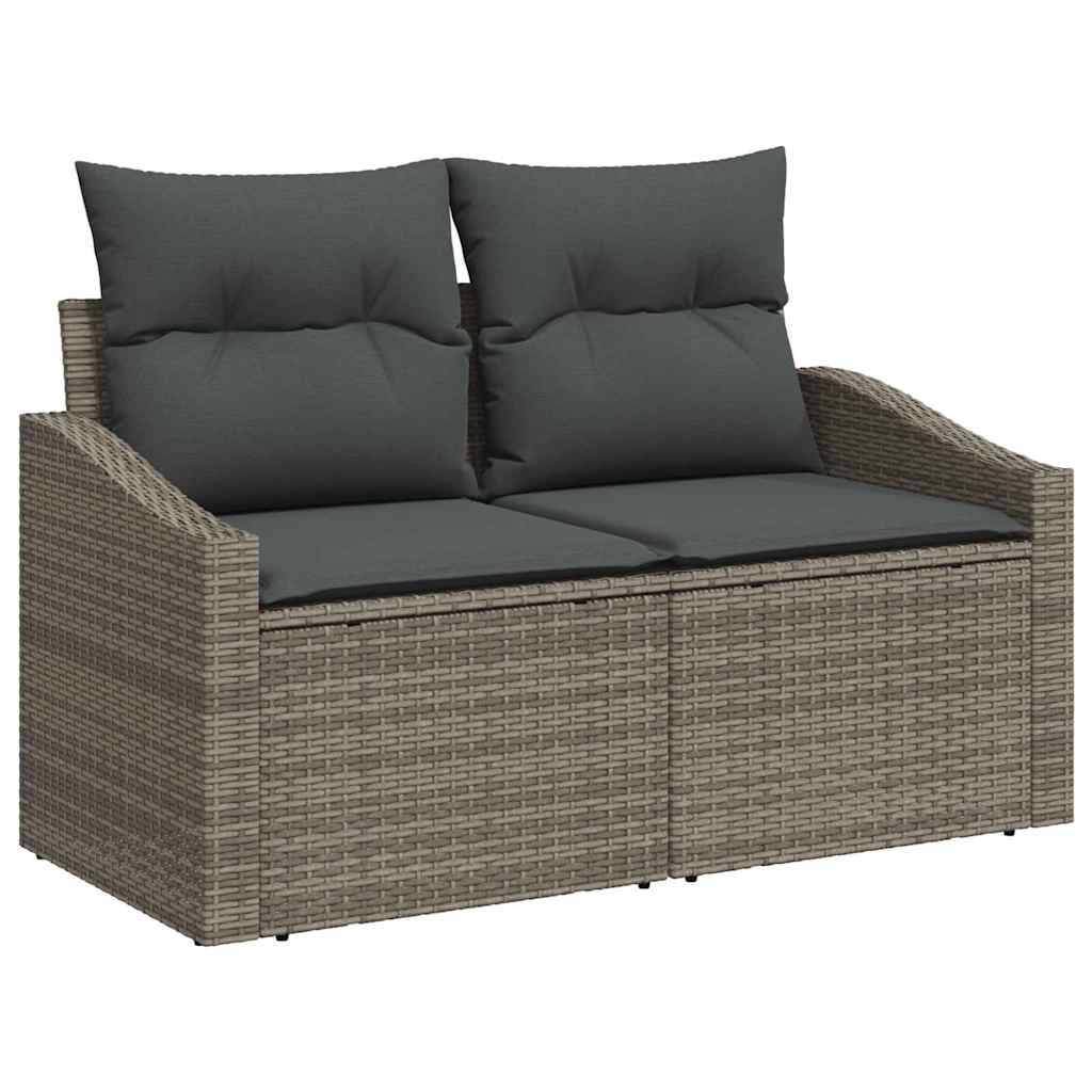 Vidaxl - Ensemble de canapé de jardin avec coussin 8 pcs Gris Poly rotin vidaXL 3359846 - Image 5