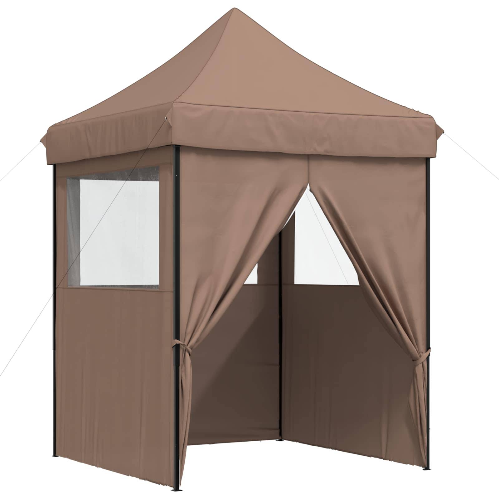 ComfortXL - Tente de réception pliante tissu oxford jardin événement réglable 2x2m marron - ComfortXL Outdoor Living - Image 3