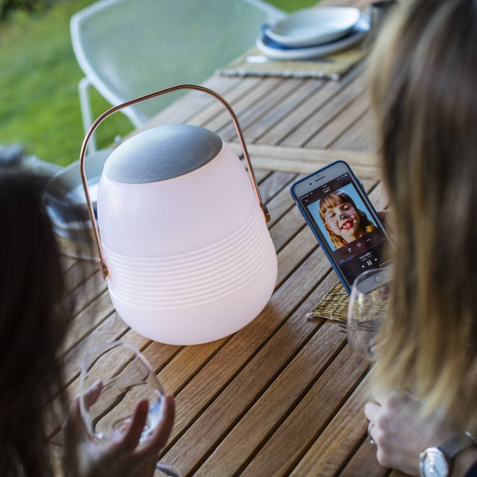Lumisky - Lampe enceinte bluetooth multicolore BOB STATION H33cm - Image 4