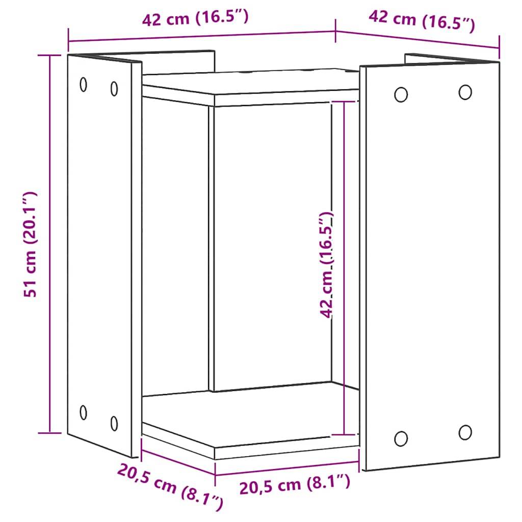 Vidaxl - Meuble de bac à litière pour chat chêne artisanal 42x42x51 cm vidaXL 857750 - Image 3