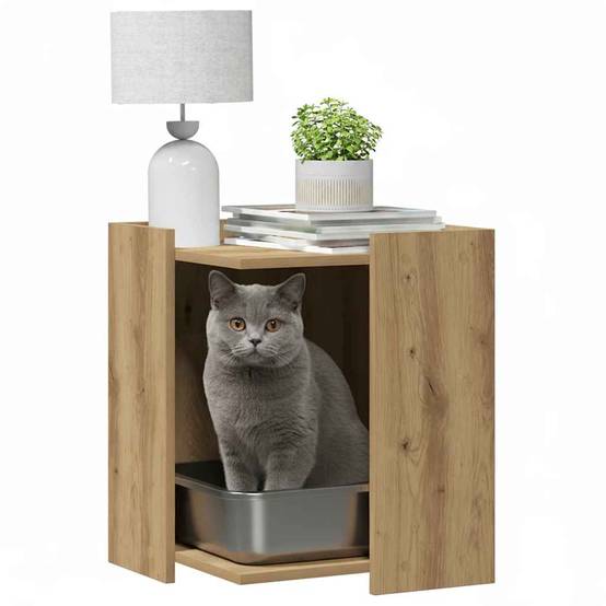 Vidaxl - Meuble de bac à litière pour chat chêne artisanal 42x42x51 cm vidaXL 857750 - Image 4