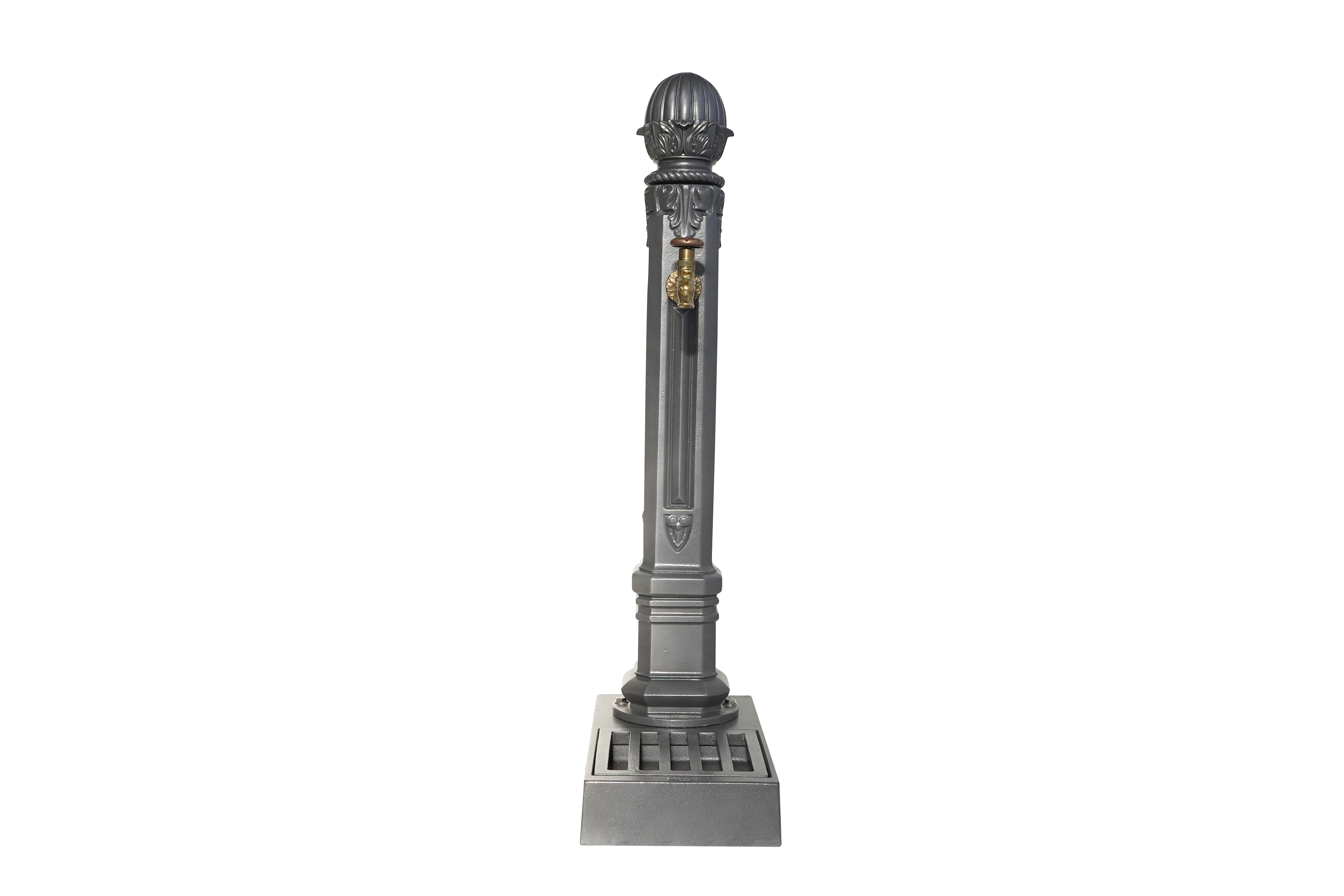 Fontaine borne griffon avec vasque gris 4111 avec robinet colvert Dommartin H. 110cm X L. 51cm - Image 3