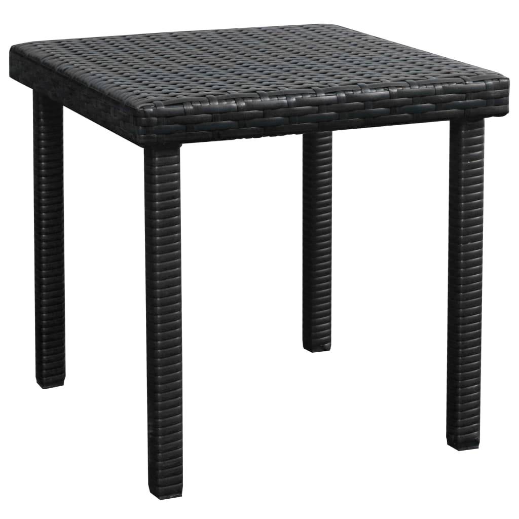 Helloshop26 - Lot de 2 transats chaise longue bain de soleil lit de jardin terrasse meuble d'extérieur avec table résine tressée noir - Image 7