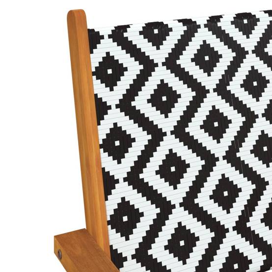 Chaises de jardin bois d'acacia et résine tressée naturel 56 x 62 x 92 cm - PANGIVO - Image 7