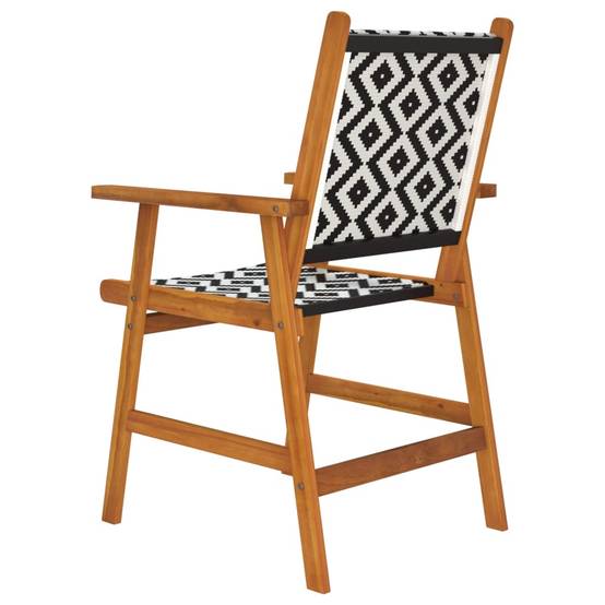 Chaises de jardin bois d'acacia et résine tressée naturel 56 x 62 x 92 cm - PANGIVO - Image 6