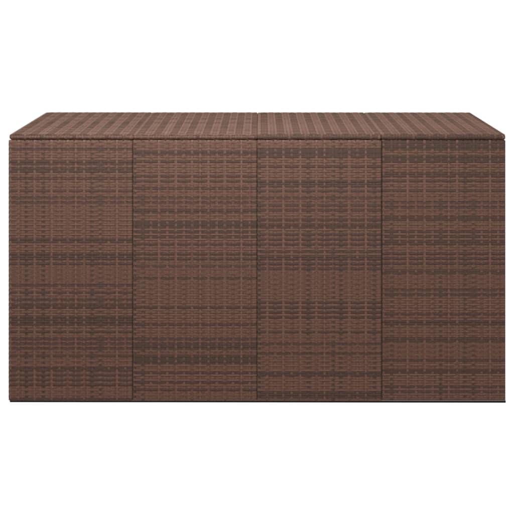 Boîte à coussins de jardin résine tressée 194 x 100 x 103 cm marron - Image 3