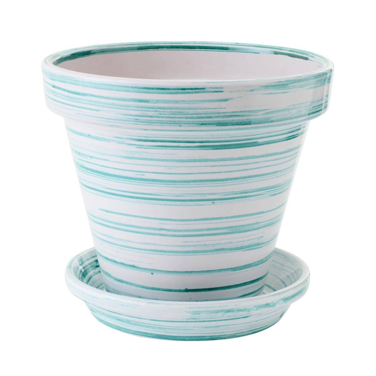 J-Line - Cache-Pot Avec Soucoupe "Julio" 35cm Vert Menthe - Image 1