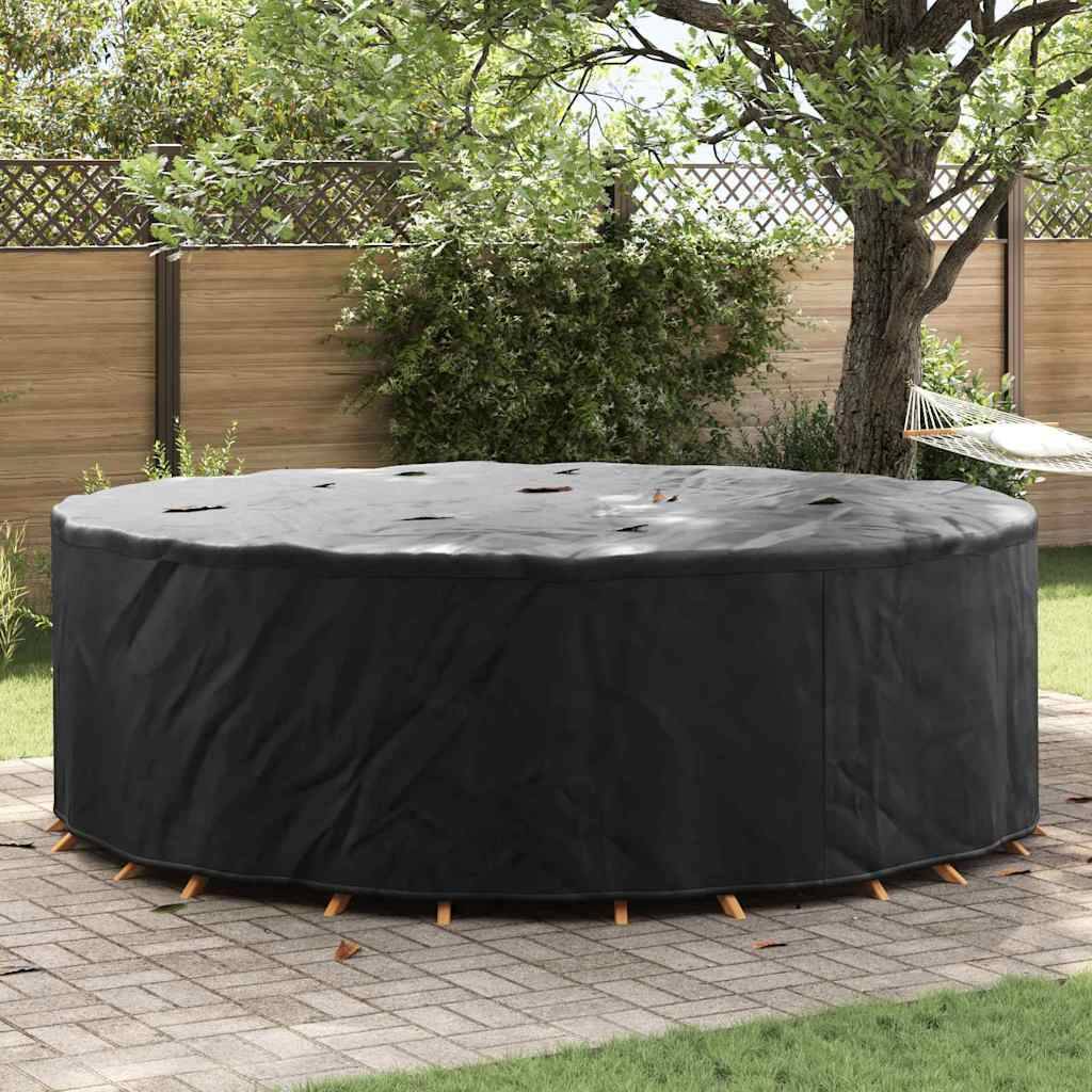 ComfortXL - Bâche de Protection Ovale XXL Tissu Oxford 420D Anti-Pluie et UV pour Salon de Jardin Noir 279x279x85 cm – ComfortXL Outdoor Living - Image 1