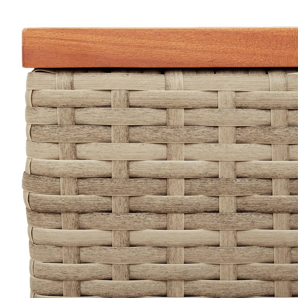 Maison Chic - Lot de 2 Tables d'extérieur - Tables d'appoint de jardin - Tables de jardin beige rotin bois massif - Image 9