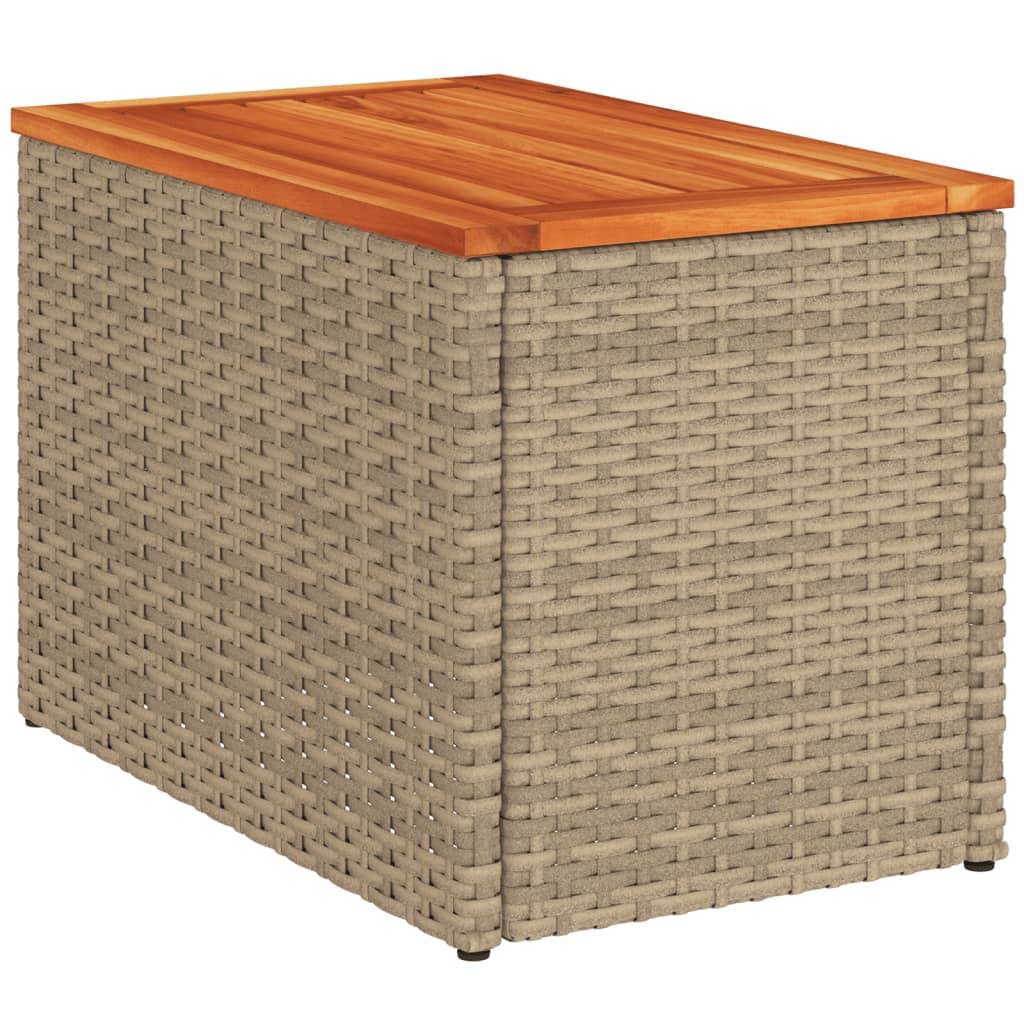 Maison Chic - Lot de 2 Tables d'extérieur - Tables d'appoint de jardin - Tables de jardin beige rotin bois massif - Image 8