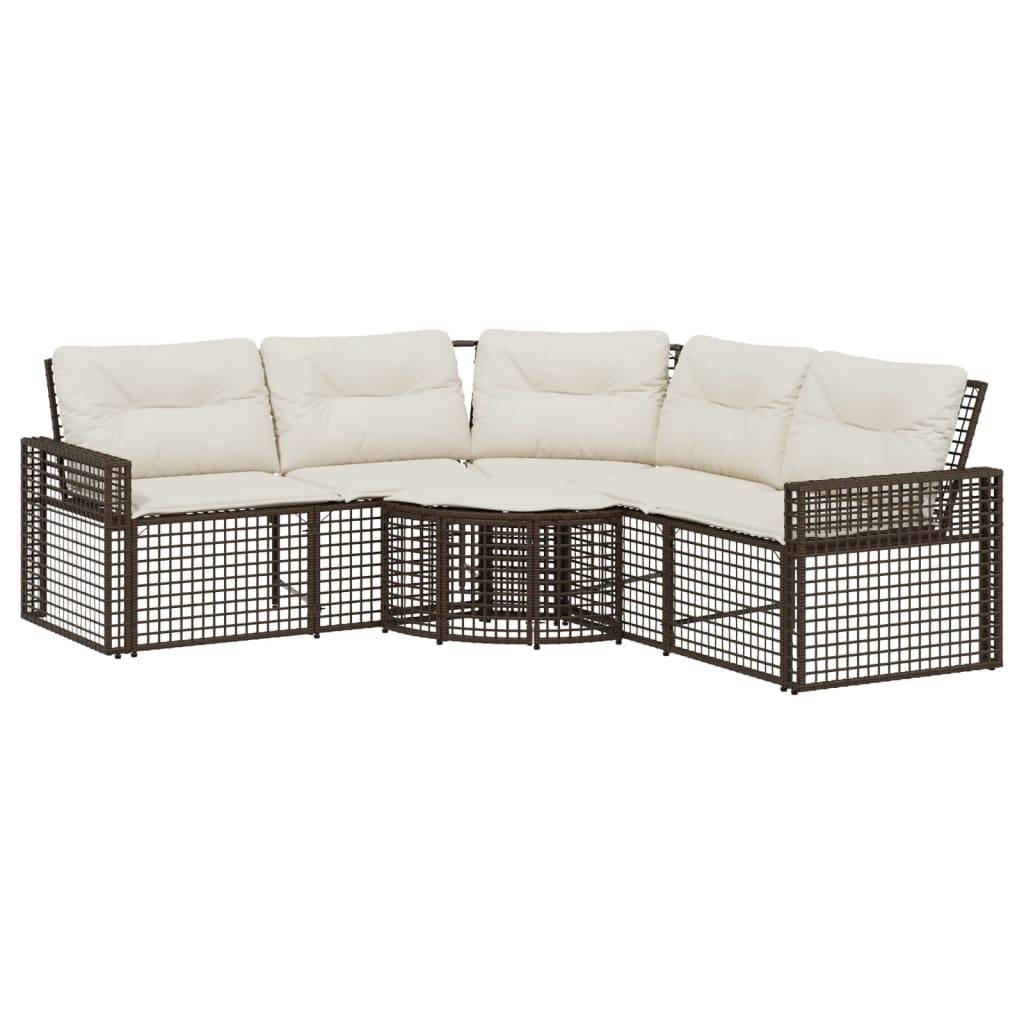 ComfortXL - Canapé Extérieur en L Rotin Synthétique avec Repose-Pieds et Assise Confortable – Brun – ComfortXL Outdoor Living - Image 2