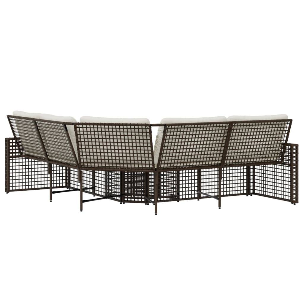 ComfortXL - Canapé Extérieur en L Rotin Synthétique avec Repose-Pieds et Assise Confortable – Brun – ComfortXL Outdoor Living - Image 4