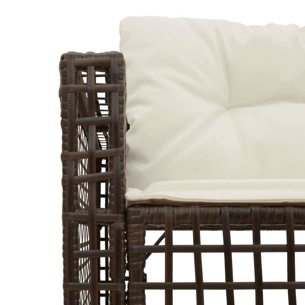 ComfortXL - Canapé Extérieur en L Rotin Synthétique avec Repose-Pieds et Assise Confortable – Brun – ComfortXL Outdoor Living - Image 7