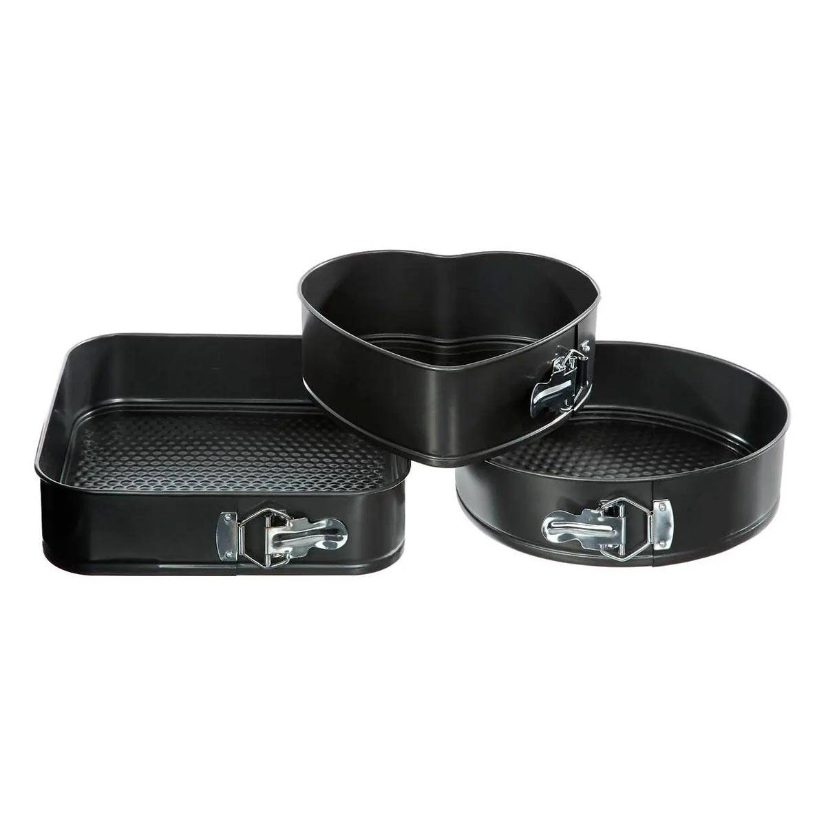 Lot de 3 Moules en Métal Démontables "Best" 26cm Noir - Image 1