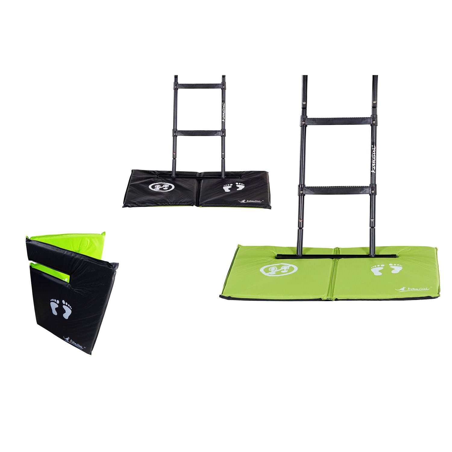 Kangui - Tapis de sol universel trampoline - réversible noir/vert Kangui - Image 1