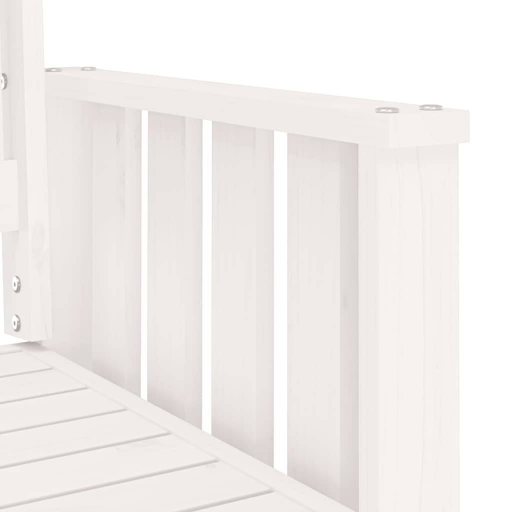 Maison Chic - Banc de jardin - Banc d'extérieur - Banquette avec table 2 places blanc bois massif de pin-JU13972 - Image 6