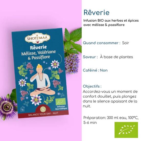 Tisane Bio Douce Nuit – Infusions Naturelles Relaxante et Calmante - Thé biologique Sans Caféine à base de plantes - Image 2
