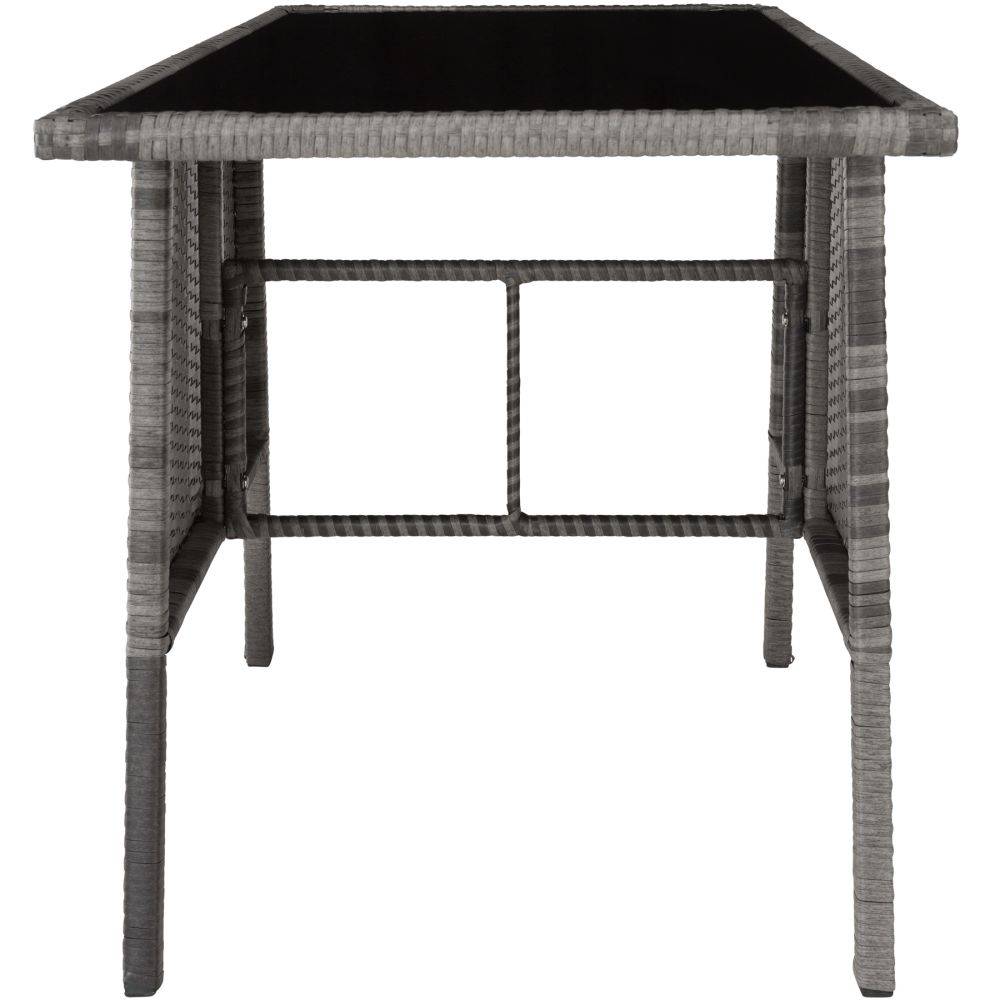 Helloshop26 - Salon de jardin rotin résine tressé synthétique 2 places gris - Image 6
