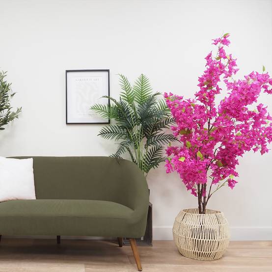 Ligne Deco - Bougainvillier artificiel fuchsia 175cm - Image 4