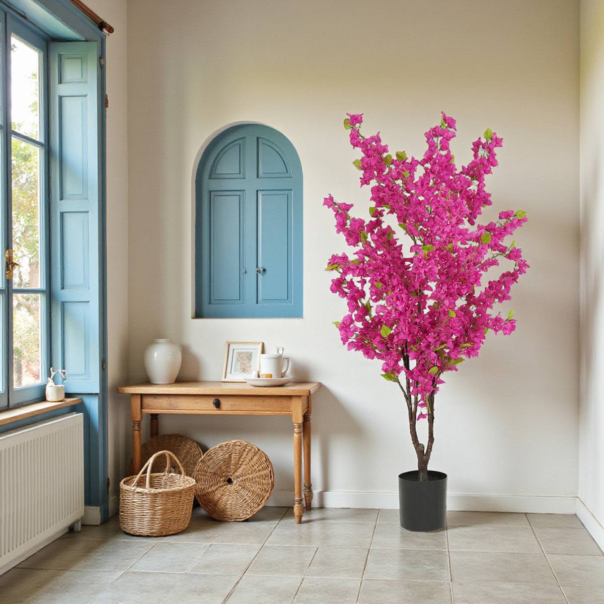Ligne Deco - Bougainvillier artificiel fuchsia 175cm - Image 2