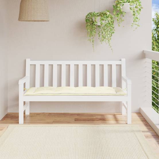 Coussin de banc de jardin crème 150x50x7 cm tissu oxford P116 - Image 2