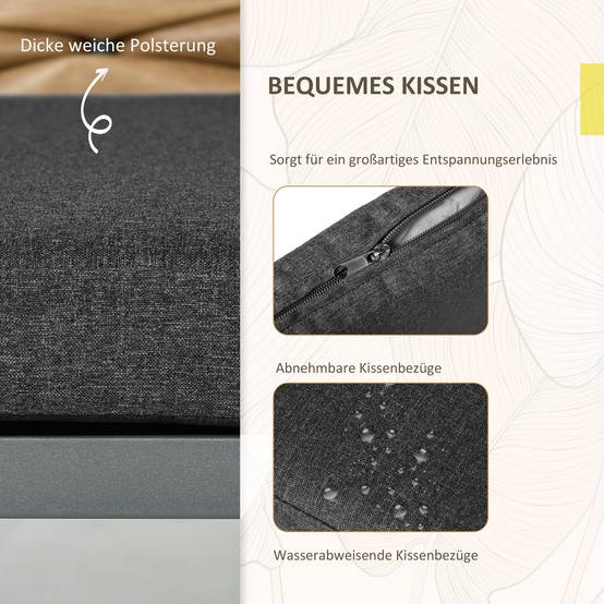 Chaises de jardin empilables résistantes aux intempéries, design moderne, 57 x 58 x 87 cm, Marron+Noir+Gris - Image 5