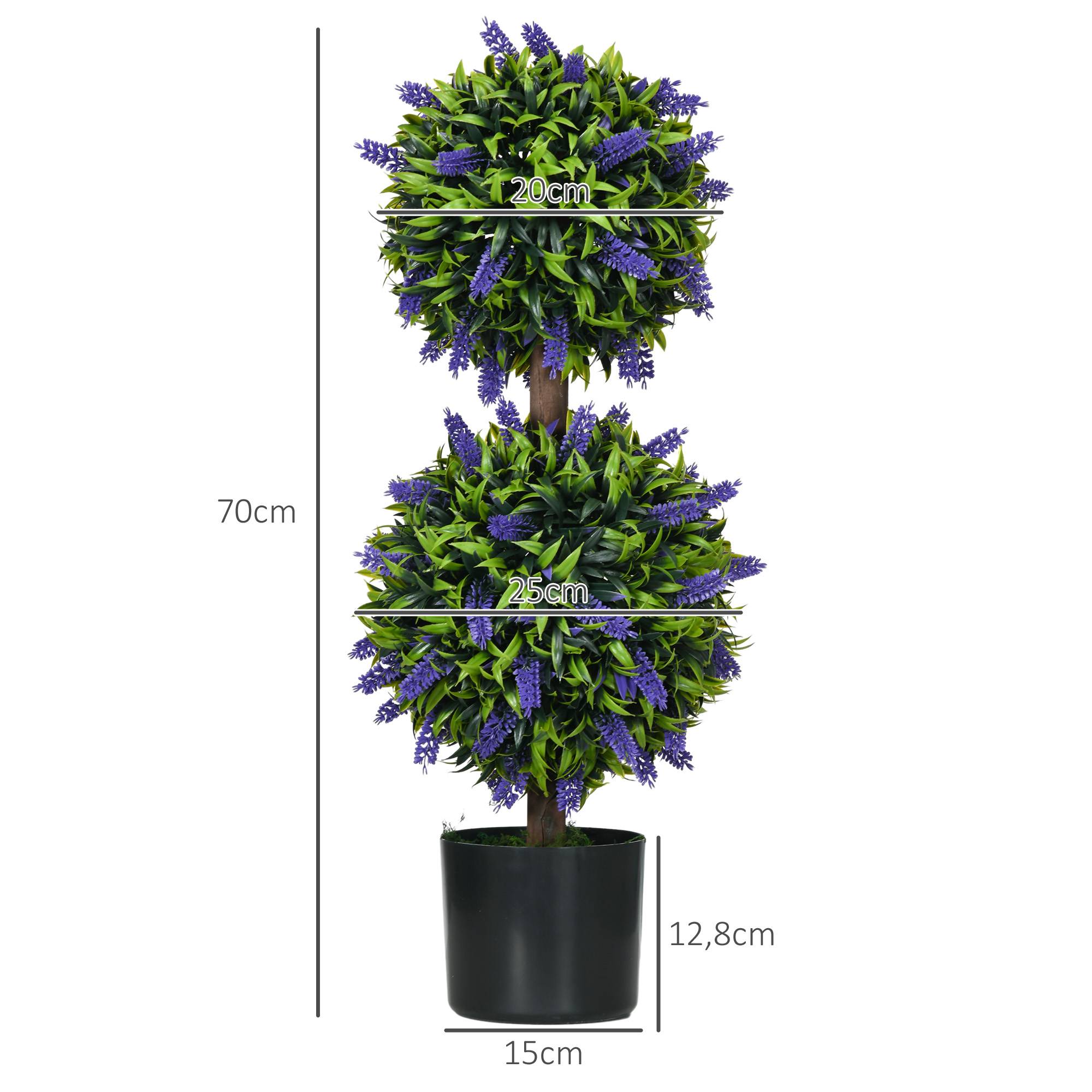 Lot 2 plantes artificielles résistantes UV pot 70 cm salon jardin - Image 5