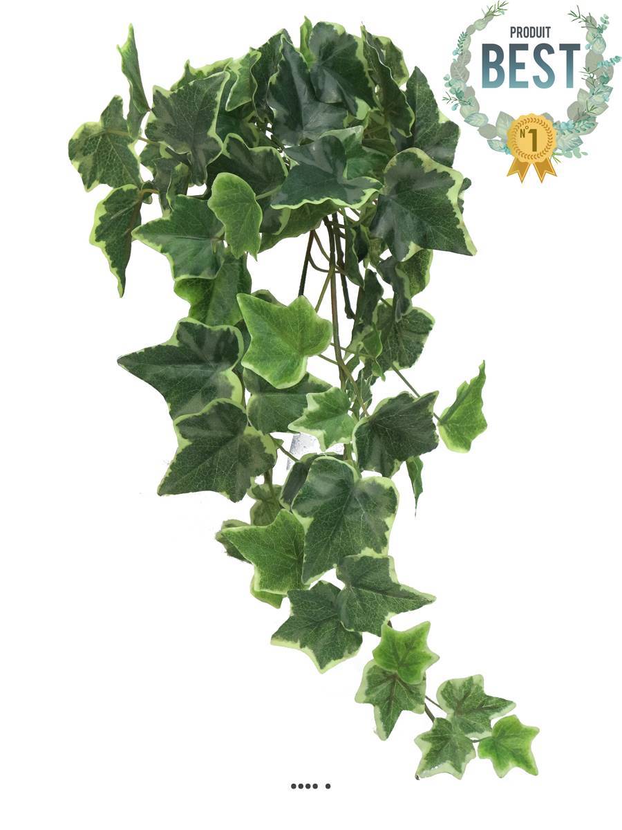 Lierre artificiel en chute L 46 cm 86 feuilles Blanc-vert - BEST - couleur: Blanc-vert - Image 1