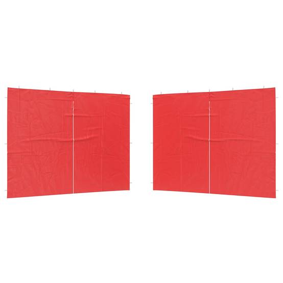 Murs de tente de fête PE et acier rouge 300 x 195 cm - PANGIVO - Image 2