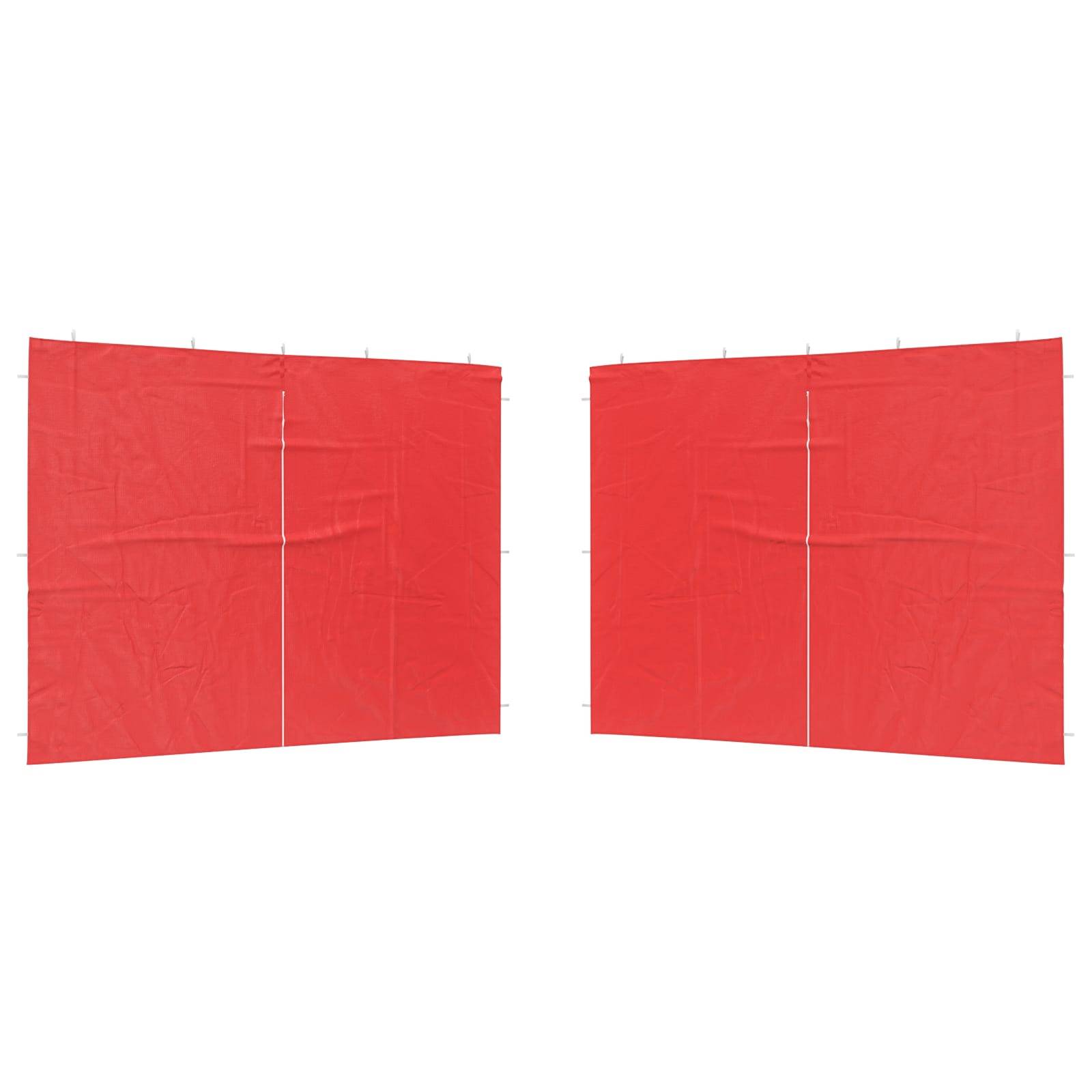 Murs de tente de fête PE et acier rouge 300 x 195 cm - PANGIVO - Image 2