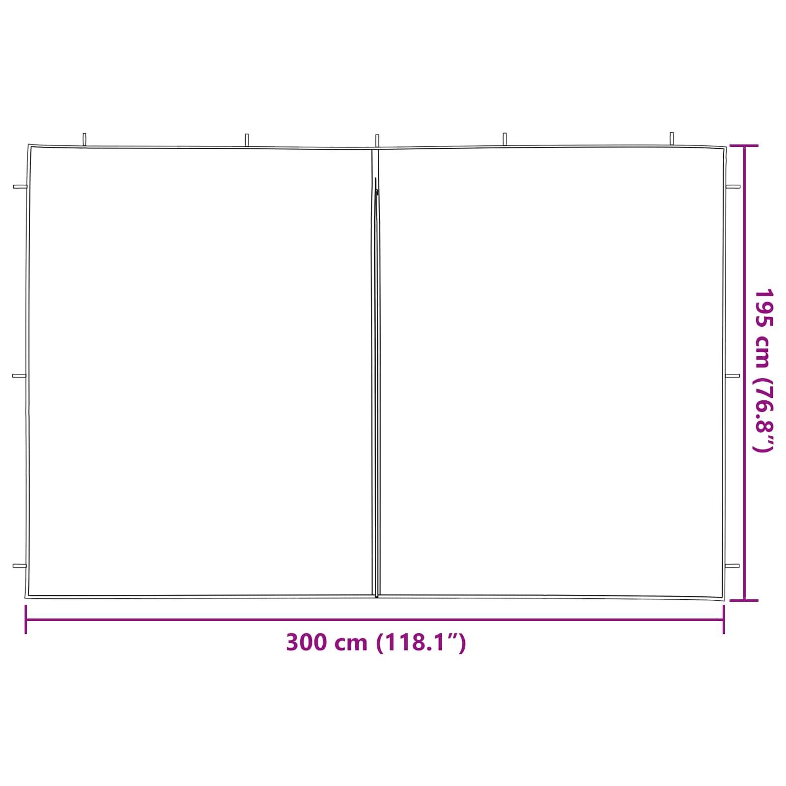 Murs de tente de fête PE et acier rouge 300 x 195 cm - PANGIVO - Image 6