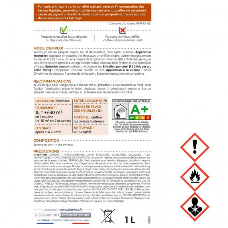 Starwax - Starlon Incolore 1l Rénovateur Brillant Sols - Starwax - Image 3