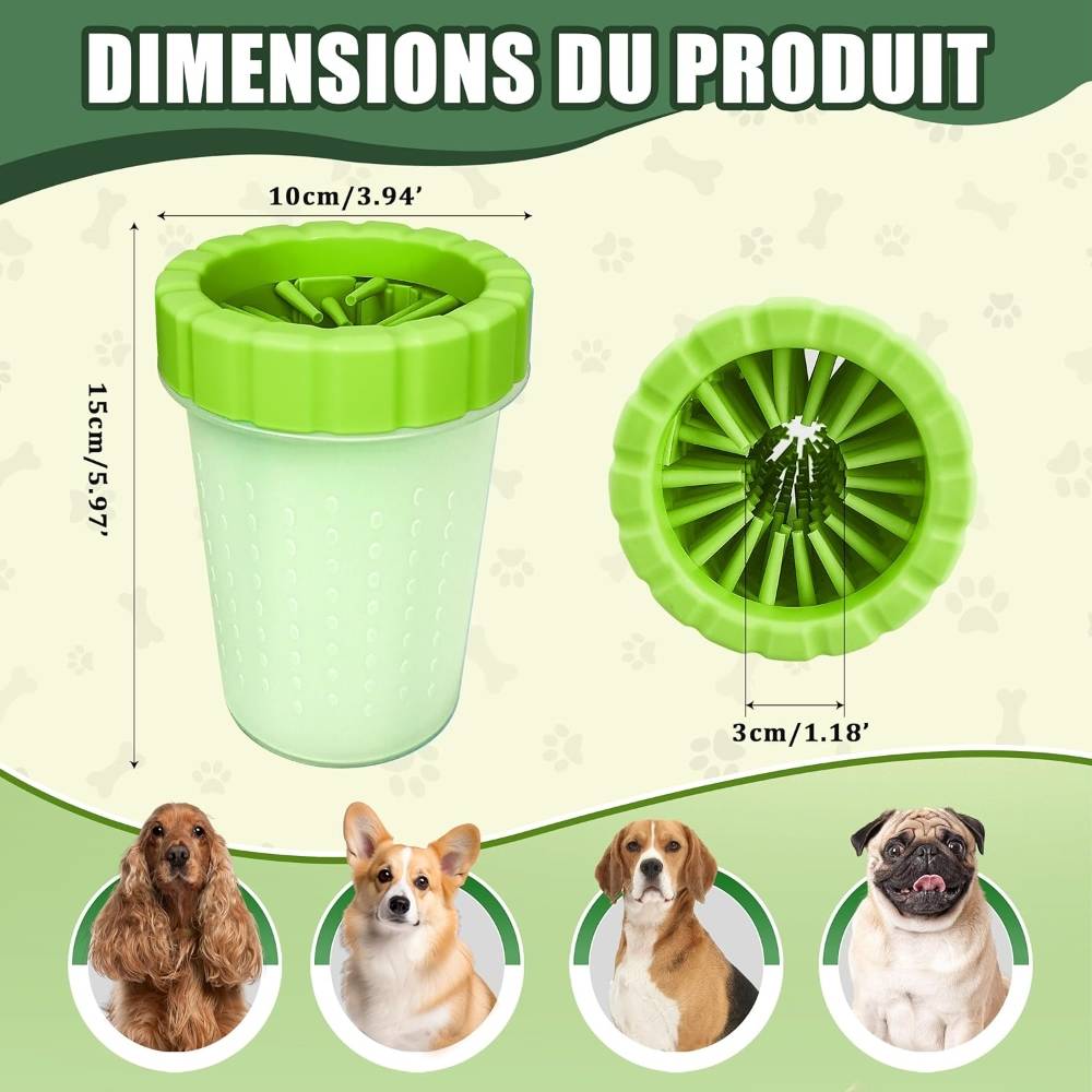 IntiMeg - Gobelet de lavage des pattes de chien vert - IntiMeg - Image 2